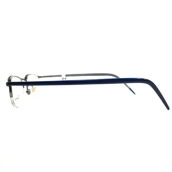 Conquistador TNP 1 01 Eyeglasses Frames Gray Blue Round Oval Half Rim 48-19-140 - Picture 6 of 12